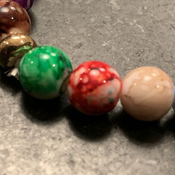 Colorful Natural Stone Yoga Energy Bracelet , 7 Chakras Healing Reiki Beaded - Picture 6 of 8